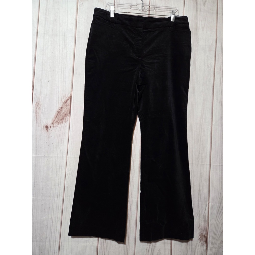 Talbots Petites Heritage Black Velvet Wide Leg Pants 14P